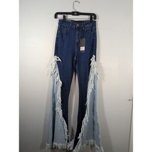 Purple Candy Jeans Womens Medium Fringe Boot Cut Jeans New